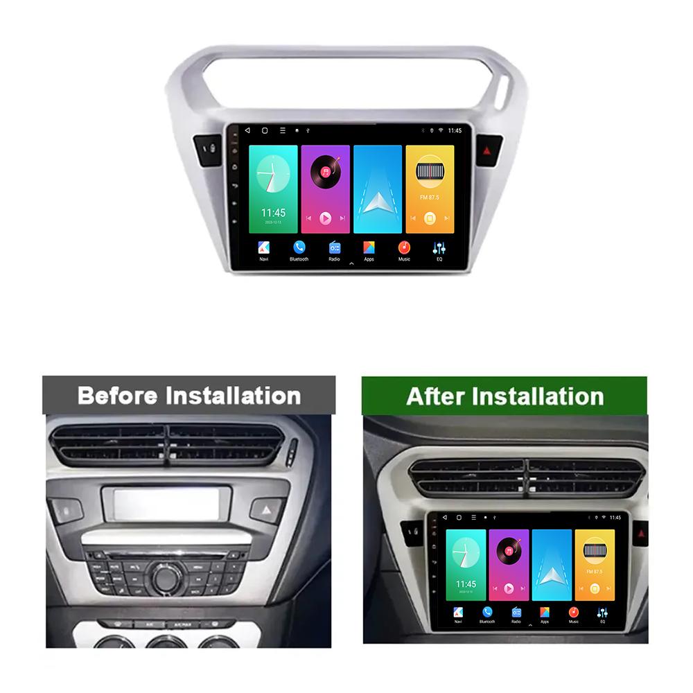 Autorádio Android Auto Carplay Pro Peugeot 301 Citroen Elysee 2014-2016 Multimediální Přehrávač Hlavní Jednotka Stereo GPS Navigace BT WIFI 1+16GB