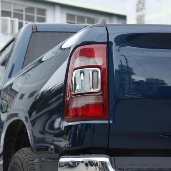 Car Rear Tail Light Cover Trim For Dodge RAM 1500 2019 - 2024 Accessories Chrome