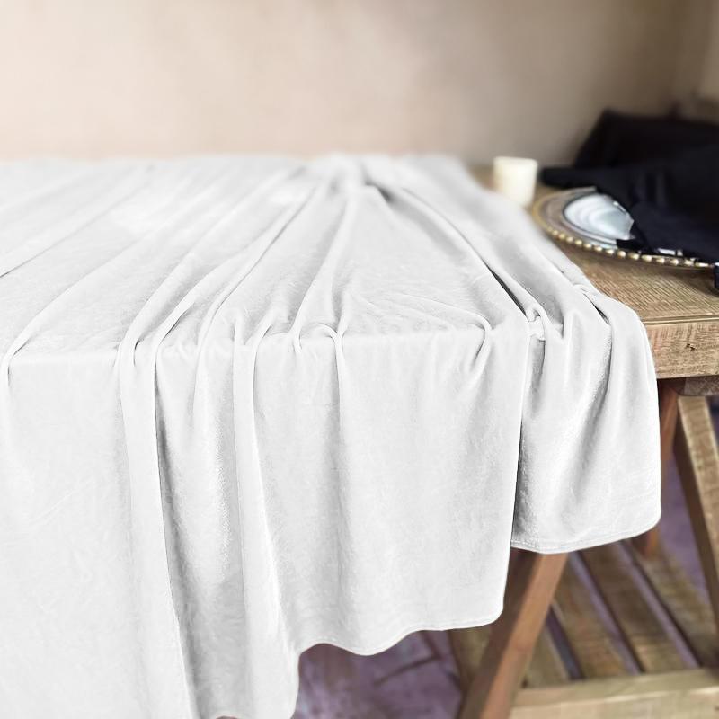 Matte Velvet Tablecloth, Milky White, For A Table 230X230Cm