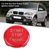 Car Engine Start Stop Switch Button Cover for E Chassis 3 Series E90 E91 E92 E93 5 Series E60 2004-2009 X1 E84 X3 E83 X5 E70X6 E71X6 E72(Red)