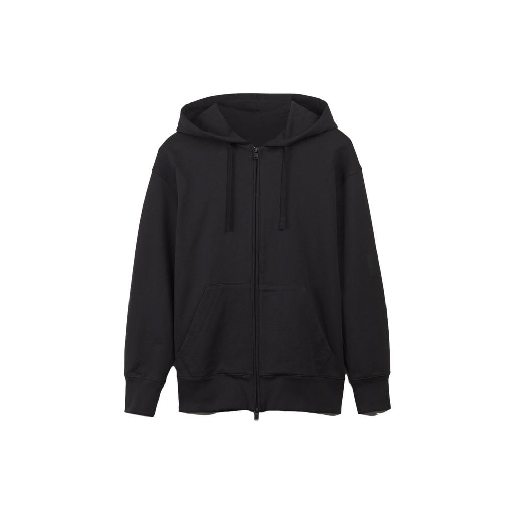 Adidas Y-3 Organická bavlna Terry Zip Mikina s kapucí Černá Unisex Streetwear H44785