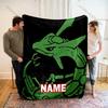 Pokemon Rayquaza Printed Blanket with Name or Text- Ultra Soft & Cozy Gift Present,Warm Lightweight Throw for Bed,Couch & Travel
