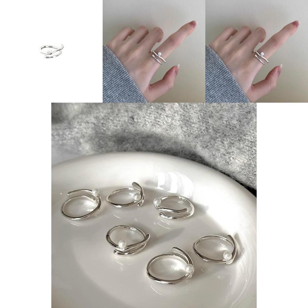 Luxurious Pearl Statement Ring For Women Crafted In Modern Geometric Style