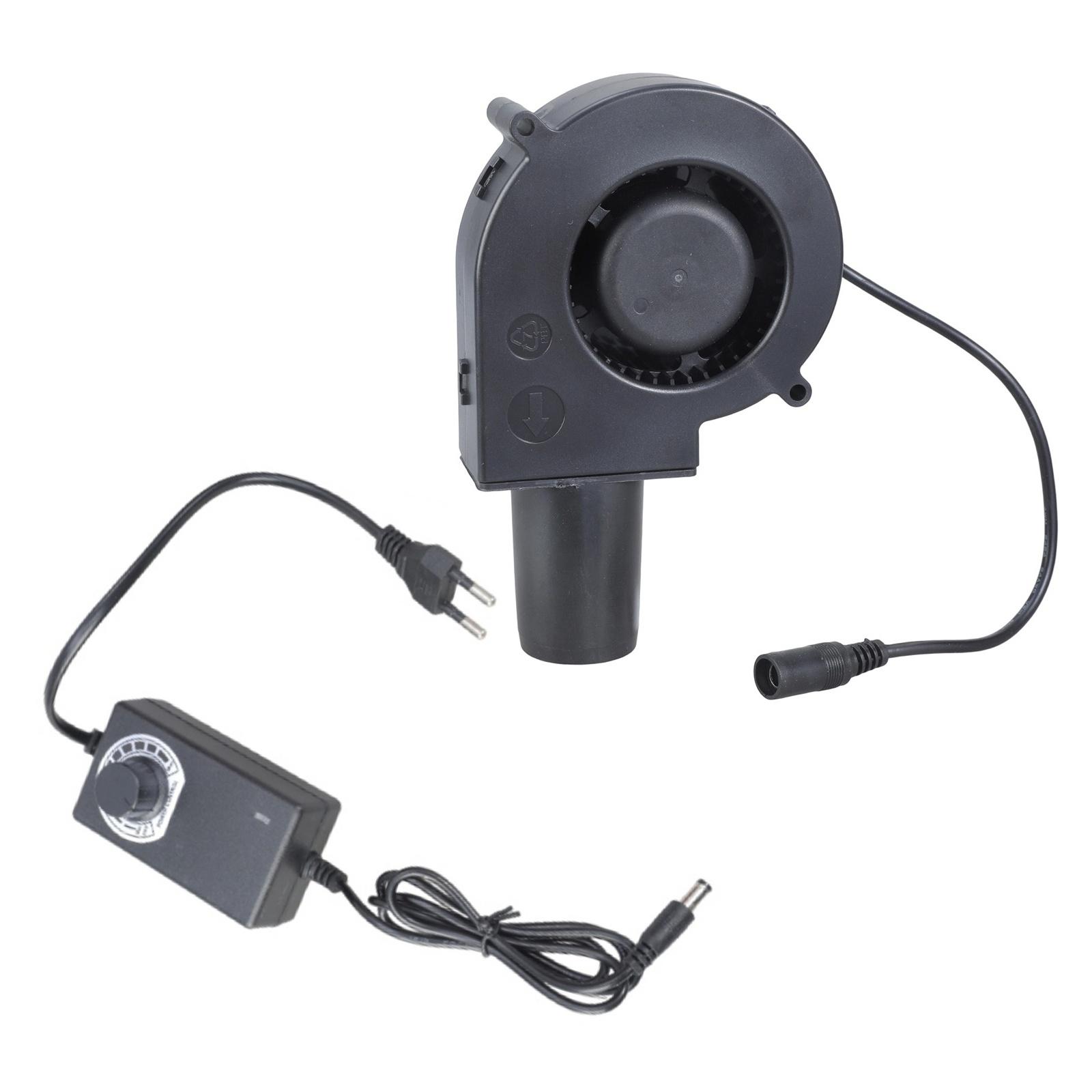 

Electric Charcoal Starter Blower Adjustment Speed Switches Air Duct Compatible Solar Panel Outdoor Power Supply 12V/ Input 1