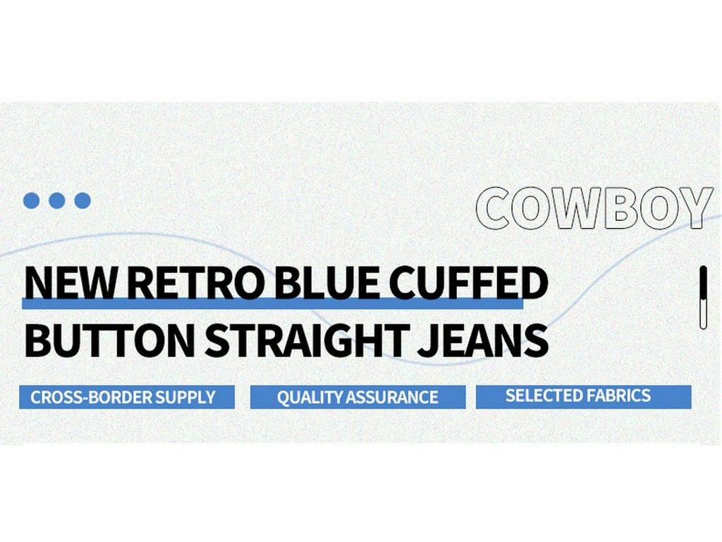 2025 Herbst High-Waist Schlanke Gerade Bein Jeans - Damen Lässig Japanischer Koreanischer Stil, Neun-Zehntel Länge