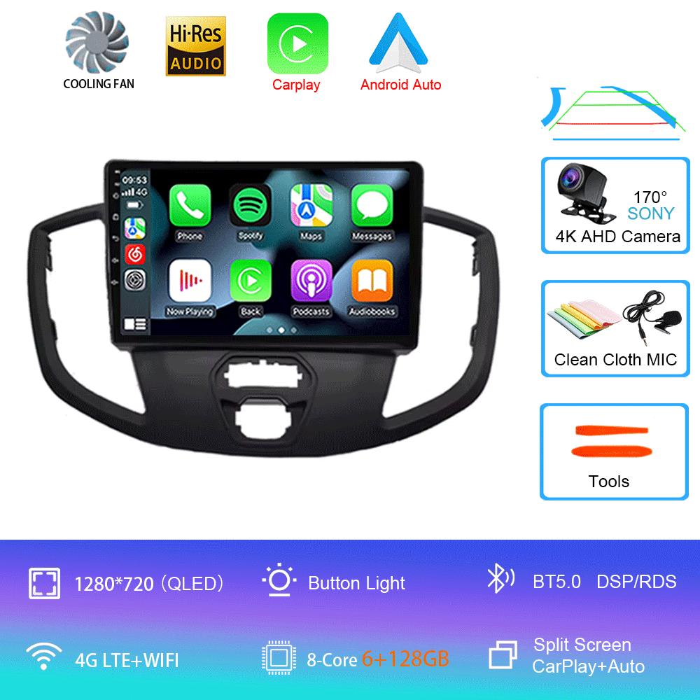 Android 14 Car Radio For Ford Transit 2015 - 2018 Multimedia Video Player Navigation GPS Carplay Android Auto 5G WIFI DSP BT5.0