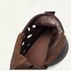 Johnature Genuine Leather Round Toe Hollow-out Thick Soled Boots Retro High Heels Women's Platform Shoes