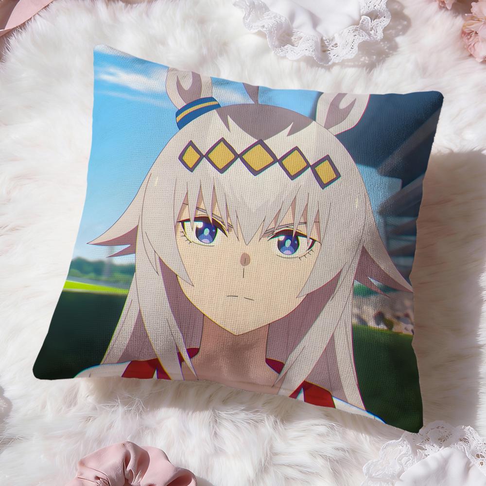 Uma Musume Cinderella Gray Cushion Cover Premium Comfort Reversible Pillow Cove -Two in One Design for Any Room & Car Interior