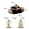 Design sense versatile color matching bow slippers autumn fashion Korean version one word non-slip casual shoes girls hair hair drag