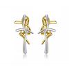 Bohemian Two Tone Cross Fireworks Necklace Ear Clips Jewelry