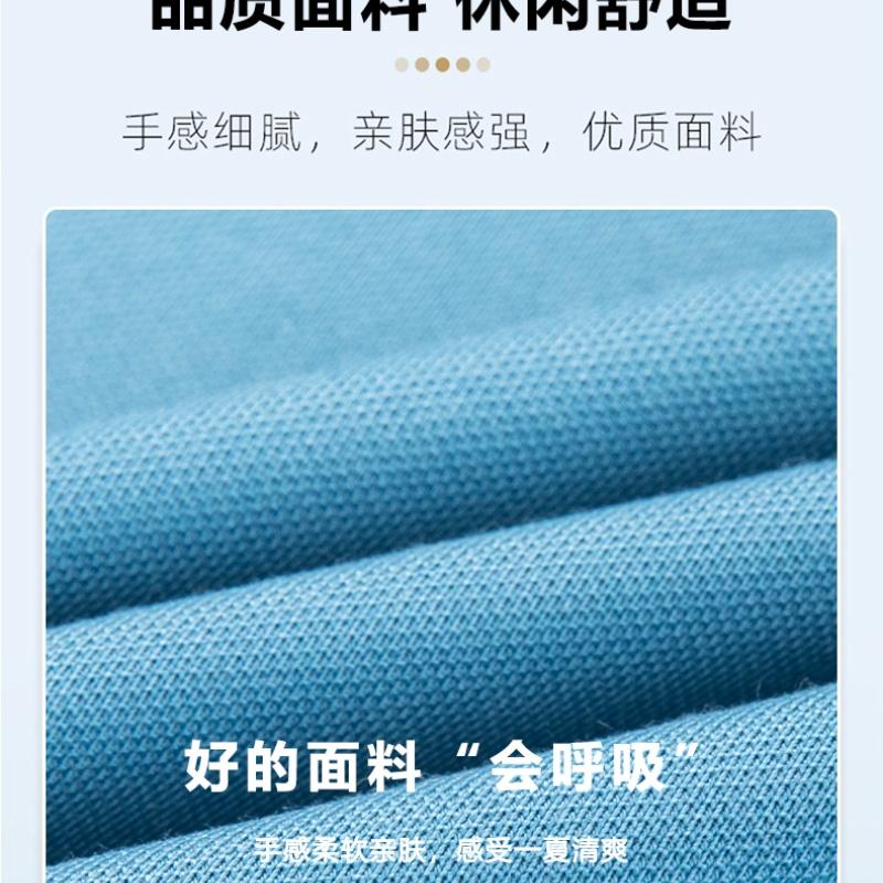 Xinjiang Long Staple Cotton Summer Breathable Casual Business Men's Short-Sleeved Polo Shirt with Mulberry Silk