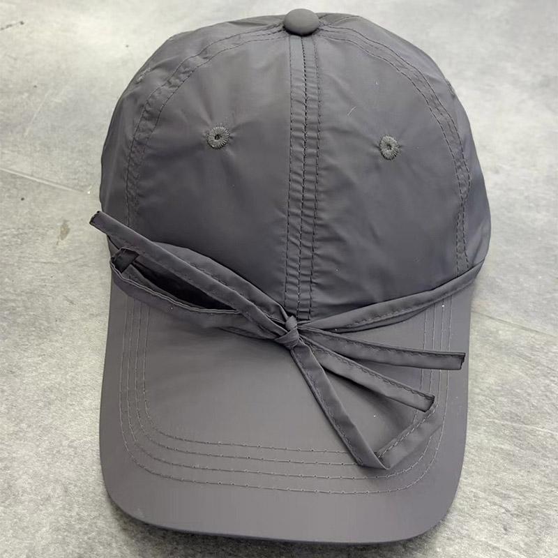 Modische Koreanische Baseballkappe mit Großem Schleifenknoten für Damen Sommer Einfarbige Verstellbare Entenzunge Kappe Mädchen Sonnenschutz Outdoor-Hut