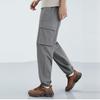 Anta Lifestyle Series Solid Color Cuffed Cargo Casual Sports Pants Men Pants Gray 952328305-1