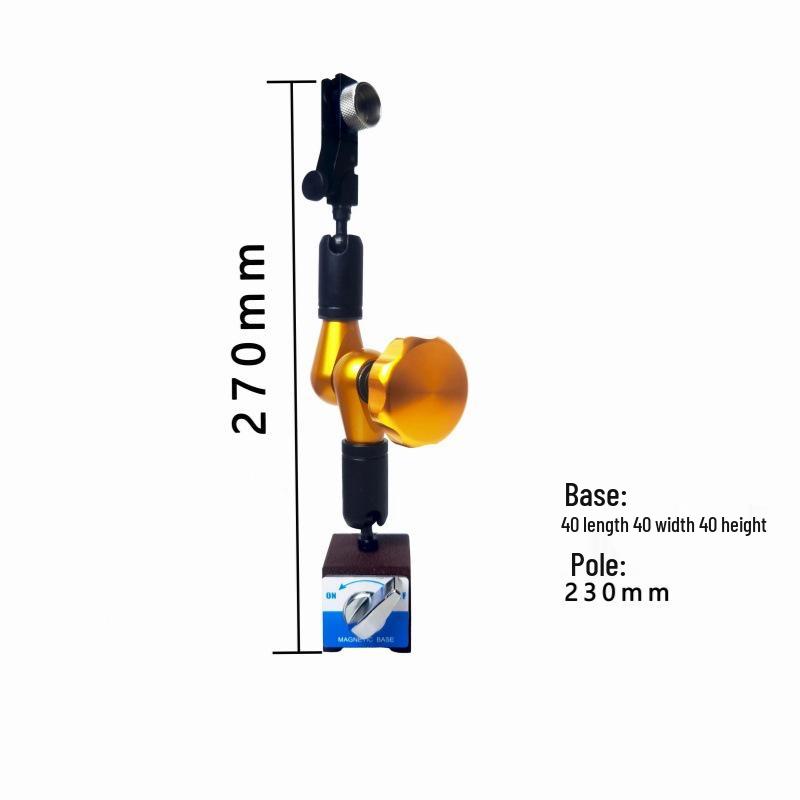 Magnetic Dial Indicator Base with Mechanical Lever and Hydraulic Oil Pressure Gauge