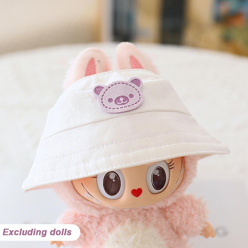 For 17cm Doll Clothes Fashion Bucket Hat Overalls Doll Clothes Color Match Hoodies Dolls Accessories Cute Decoration Little Clothes
