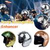 Casco Disco Clásico Espejo de Cristal con Purpurina Sombrero de Disfraz Punk con Visera Retráctil Sombrero Brillante Disco Reflectante para Club Bar Fiesta