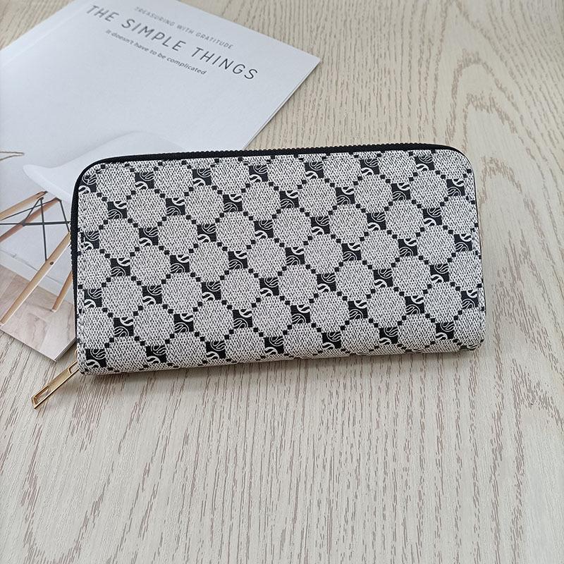 European & American Fashion Large Capacity Zipper Clutch Wallet - Multi-Card Slot, Simple, High-End Design