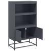 Highboard Anthracite 68.5 X 38.5 X 123.5 Cm Steel
