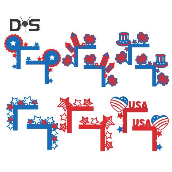 Patriotische Türeckendekoration, 4. Juli, Türrahmendekoration, Holz-Türeckenaufsatz, Ornament für den Gedenktag, den Unabhängigkeitstag, den Veteranentag