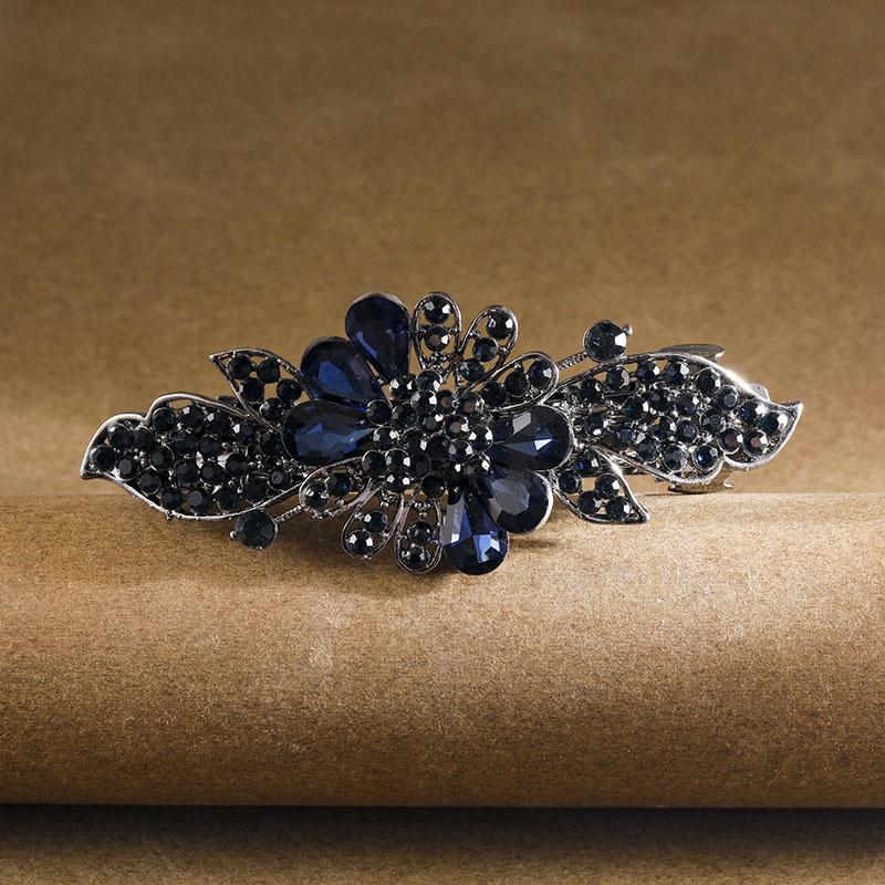 Rhinestone Bow Hair Clip for Women - Half-Up Hairstyle & Ponytail Accessory