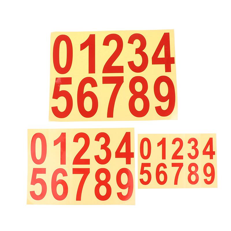 0-9 Car License Plate Reflective Number Label Stickers Waterproof Invisible Number Stickers Highly Reflective Vinyl Sticker