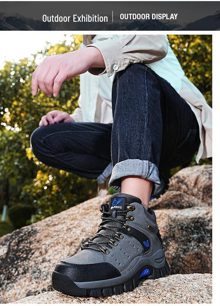 Men's Waterproof Non-Slip Hiking Shoes, Sizes 46-47