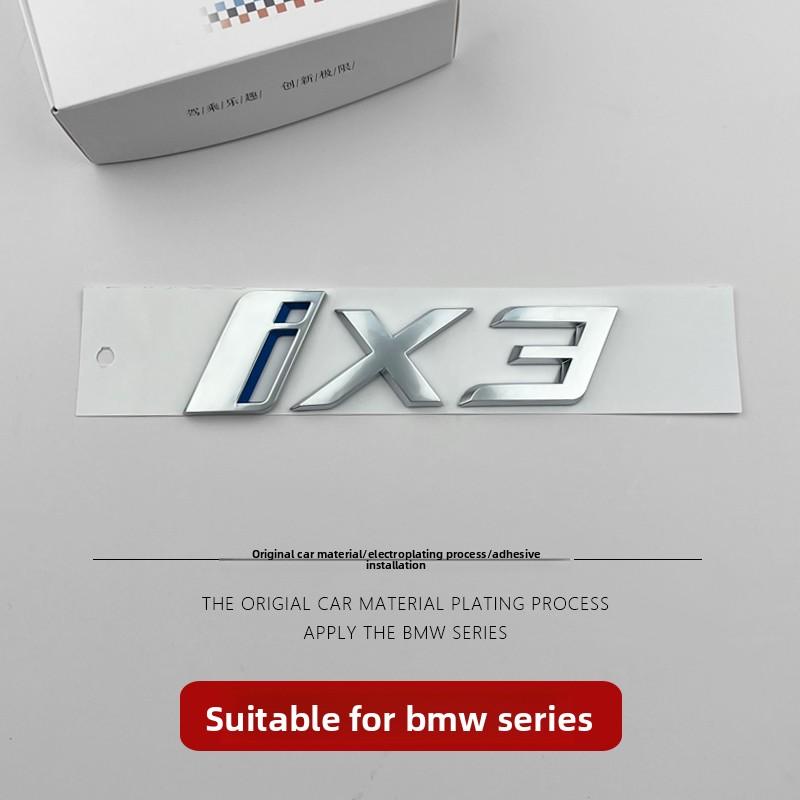 3D ABS Auto Emblem Karosserie Heck Kofferraum Fenster Aufkleber Abzeichen Dekoration Decal Auto Modifikation Für BMW ix3 ix i3 i4 i7 Zubehör