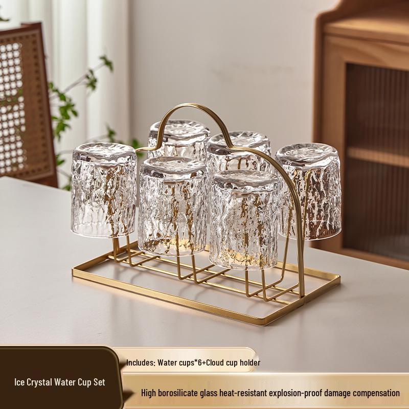 Premium High-Temperature Resistant Glass Tea and Water Cup Set for Guest Reception