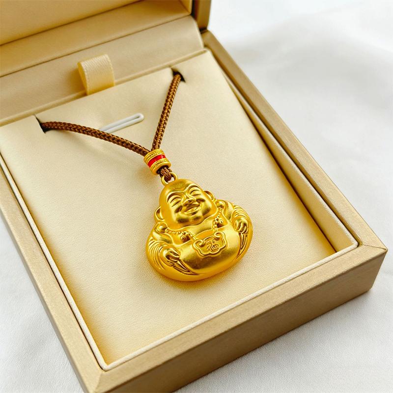 1pc 2026 Maitreya Pendant Statue Necklace Fashionable Women's Wealth Jewelry Gifts