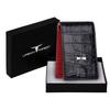 Eddy Black/Red Money Clip Leather Wallet for Men