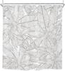 Tropical Black And White Shower Curtain Palm Tree Leaf Modern Banana Monstera Leaves Rainforest Jungle Hawaii Plant Fabric
