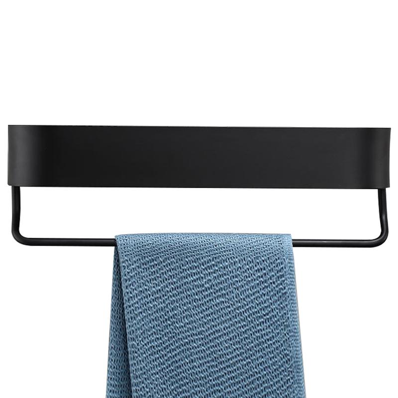 5303 40cm Raft de Depozitare pentru Baie Aluminiu Spațial Raft de Depozitare pentru Toaletă cu Bară pentru Prosoape