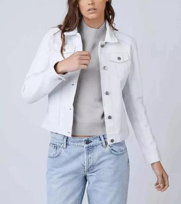 Party Outwear Fashion HOT Women's Button Front Coat Real Lambskin Leather Jacket