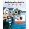 SucceBuy 3/4/5 Steps Removable Dock Ladder 500 lbs Pontoon Boat Swim Ladder with Non-Slip Wide PP Steps for Lake Marine Boarding