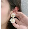 Flower Earrings Lucky Grass Asian Gold Material Original Logo Electroplating 18K Non-allergenic Material for Daily Wear and Birthday Parties