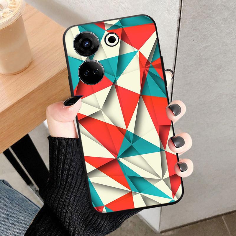 For Tecno Camon 20 4G Case Cover For Camon 20 Pro 4G Fundas Black Soft Silicone TPU Protective Phone Case Camon20 Shell Coque