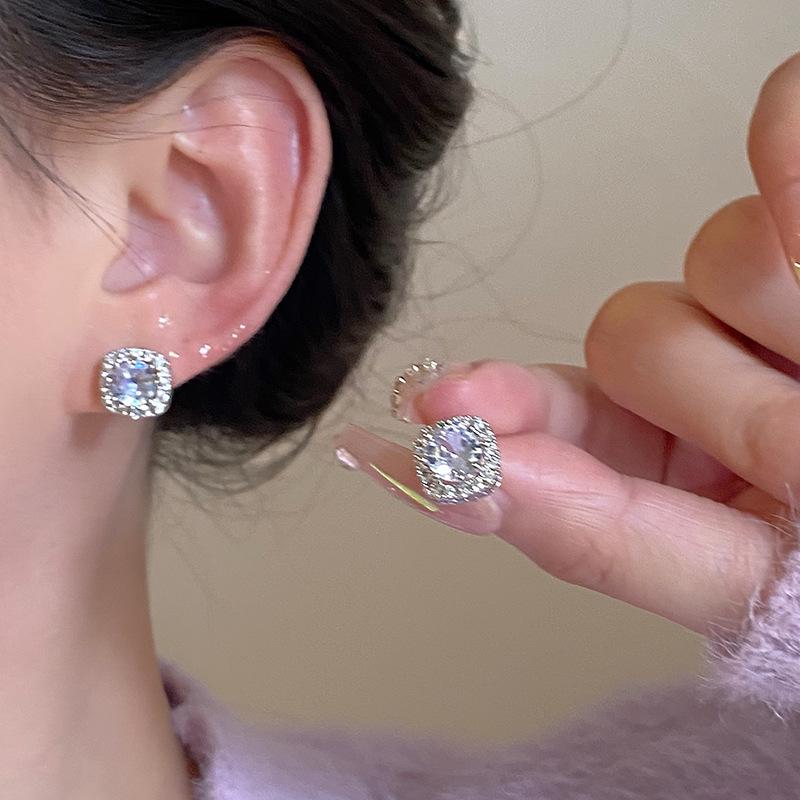 Women's 2024 Crystal Zircon Stud Earrings: Unique Dangle Style