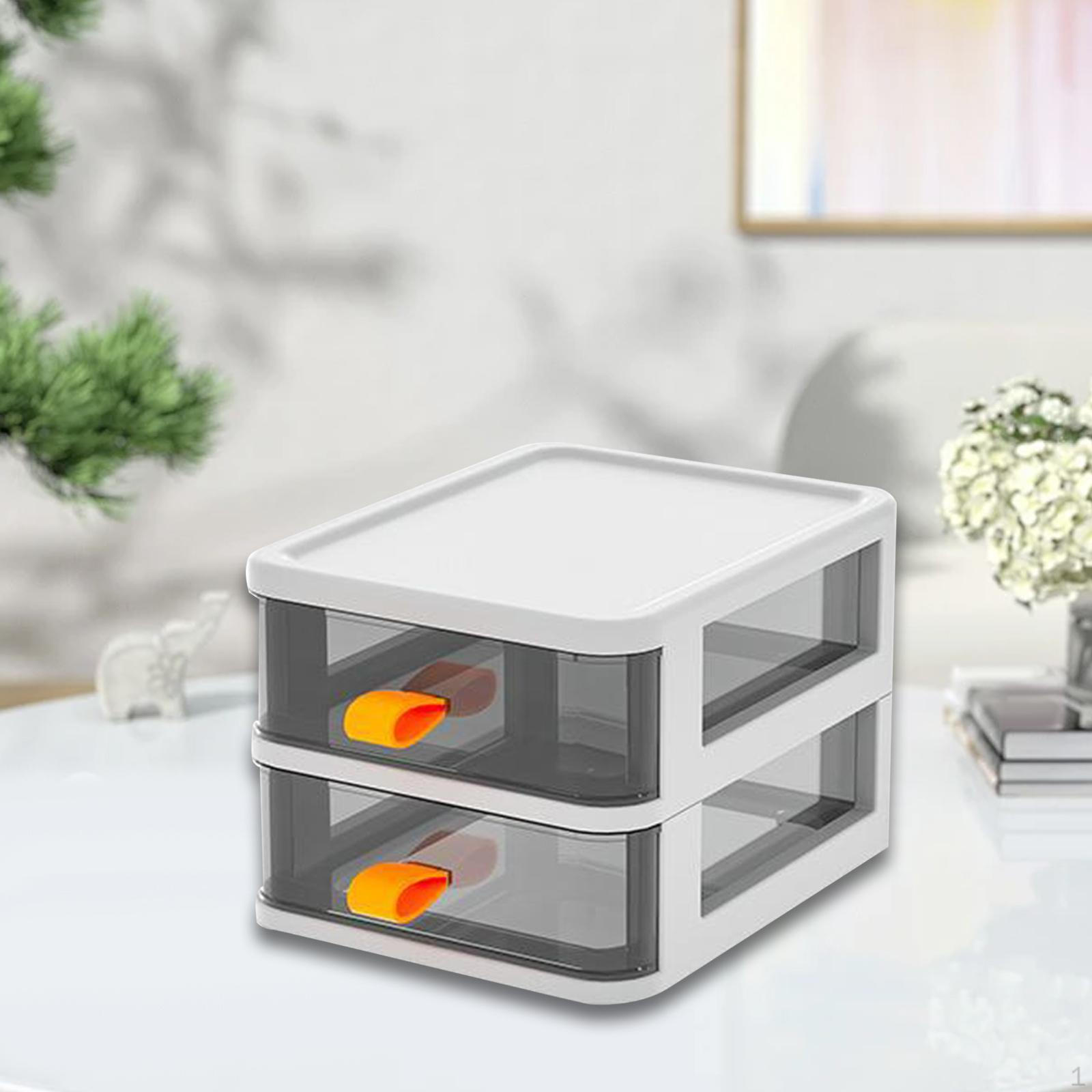 

Компактный настольный органайзер для хранения косметики и канцелярских товаров 2 layer white