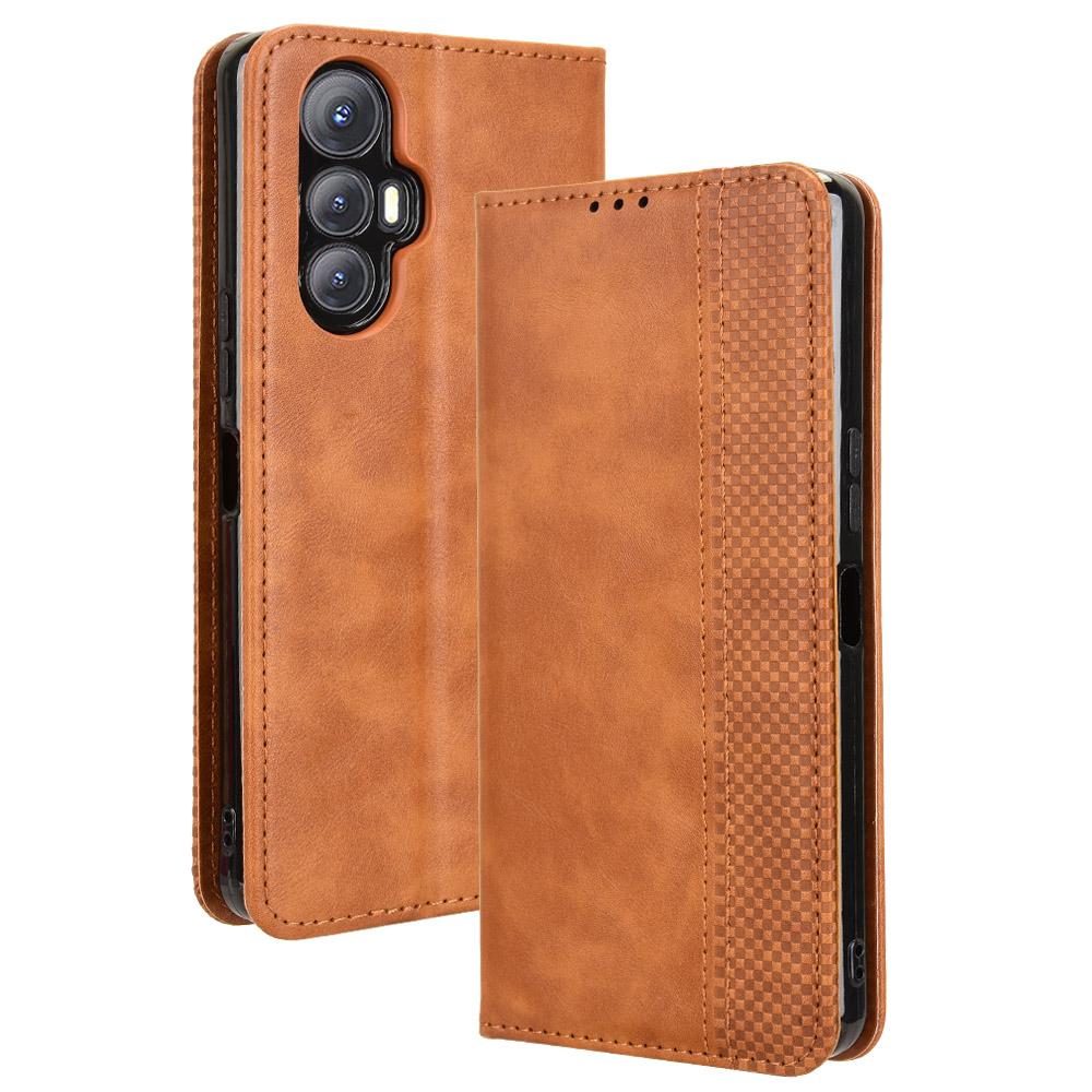 

Для Cubot Max 5 Шкіряний Чохол Гаманець Підставка Ретро Текстура Чохол для Телефону D