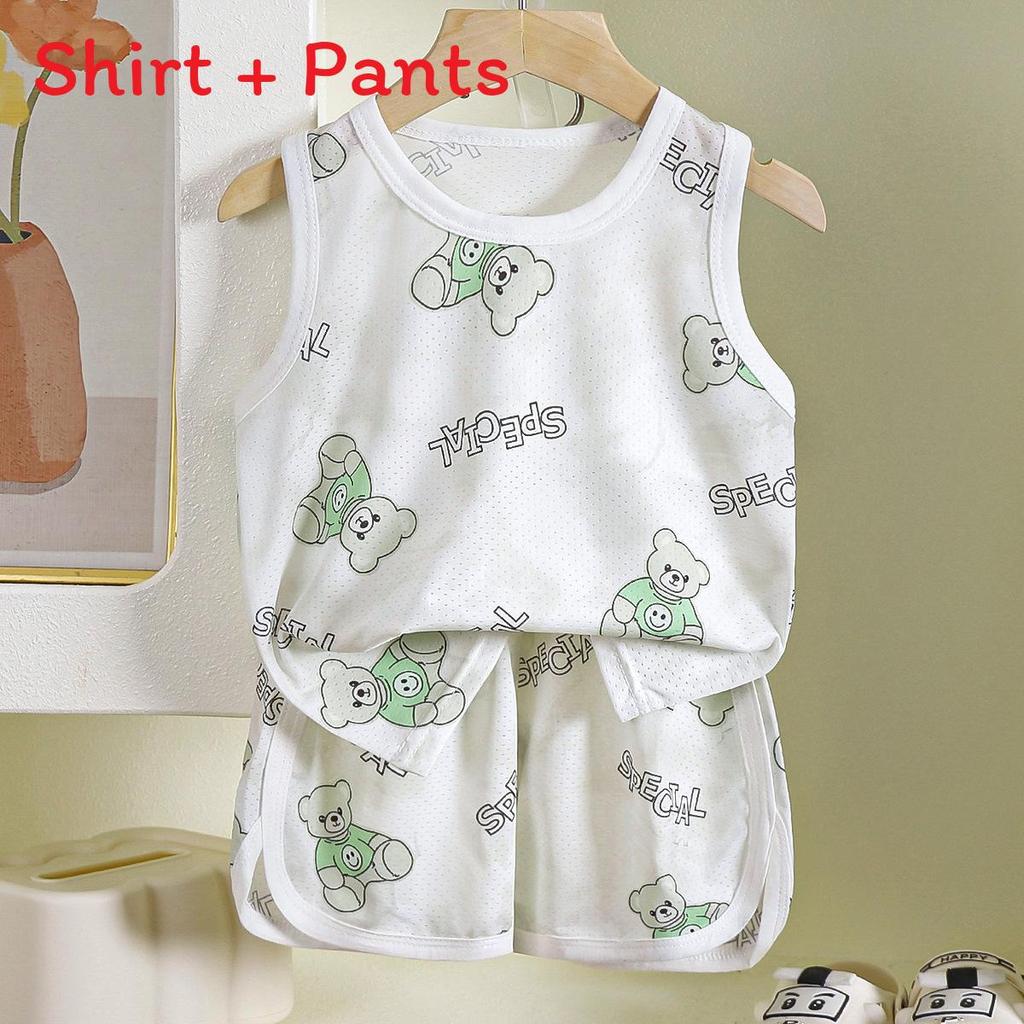 Childrens Summer Tank Top Shorts Set With Breathable Polyester Fabric For Active Kids