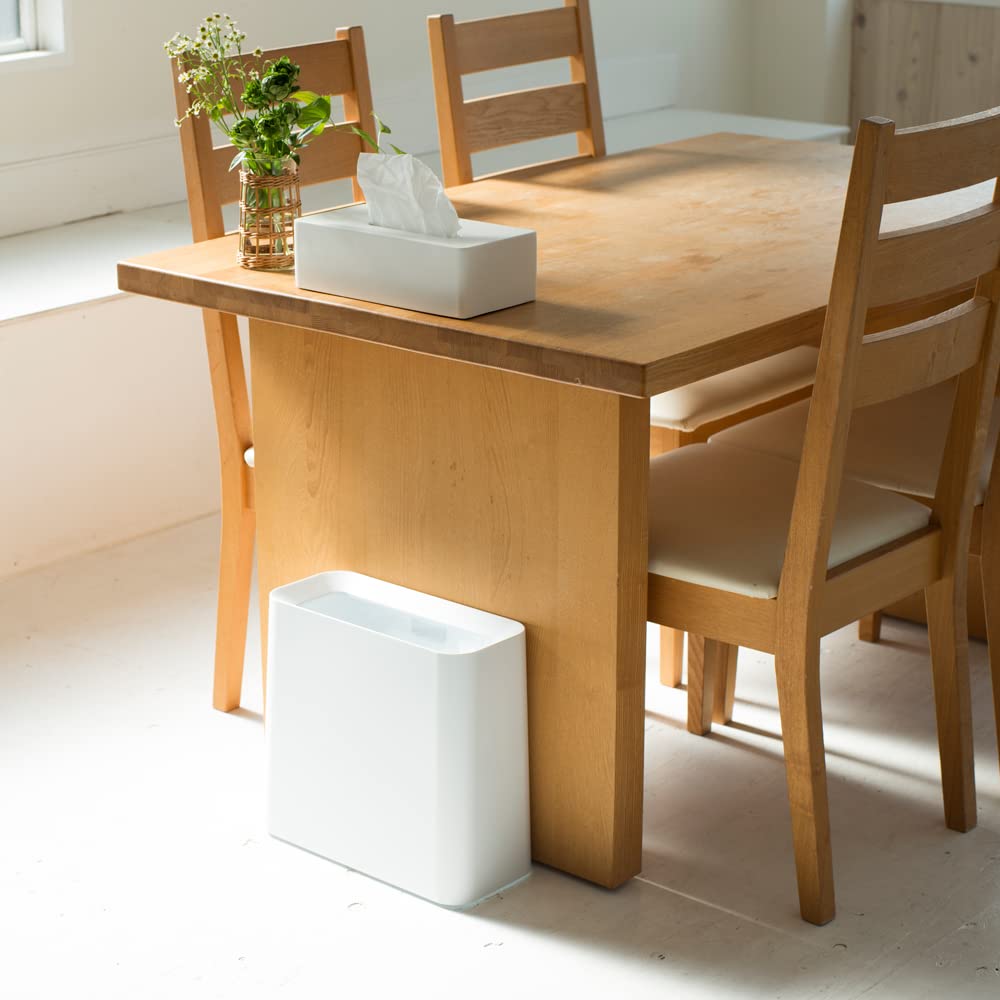 ideaco TUBELOR Hi-GRANDE white, square trash can, 11.5L, 35cm wide x 16.5cm deep x 32cm high