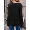 Women's Sweater Fall/Winter Casual Sweatshirt Women's Solid Color Top Long-Sleeve Crew Neck Patchwork Pullover Top T-Shirt