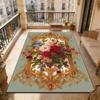 European Classic Country Style Balcony Carpet Easy Clean Fluffy Large Area Floor Mats Home Decoration Luxury Non-slip Soft Rugs