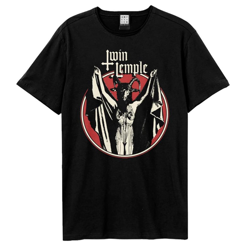 Amplified Unisex Adult Baphomette Twin Temple T-Shirt