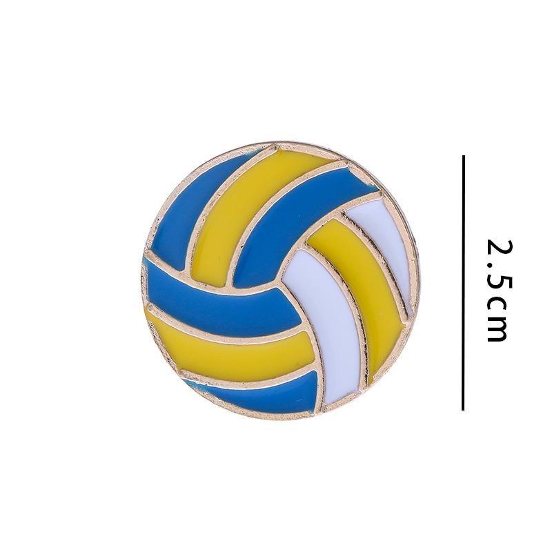 1Pc Cartoon Basketball Football Badminton Metal Badge Student Backpack Hat Denim Coat DIY Deco Lapel Pins Boy Couple Brooch