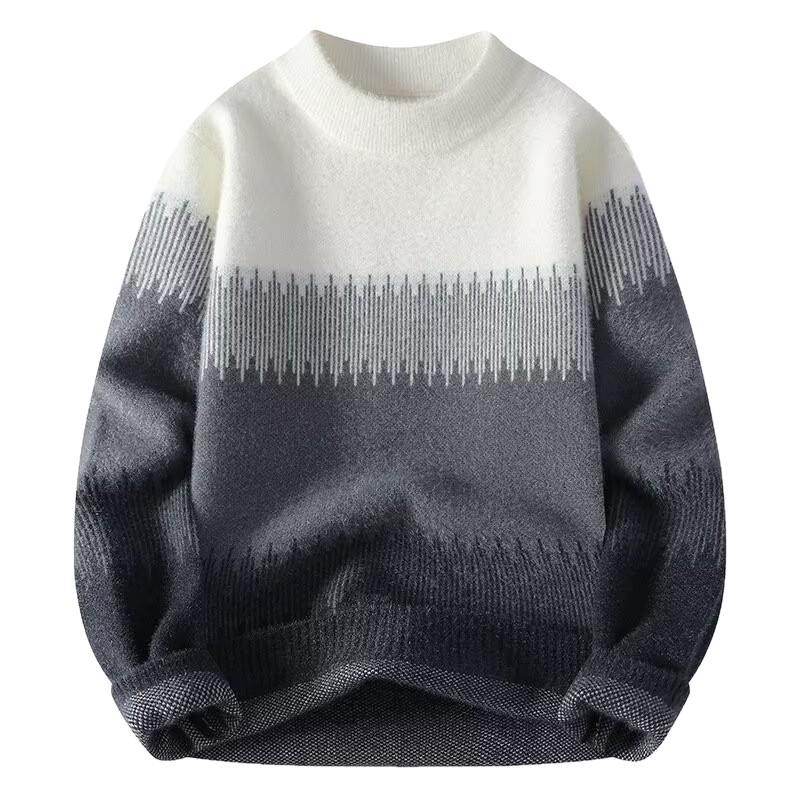 2025 Herren Winter Nerz Samt Vogelscheuche Strick Rundhals Pullover