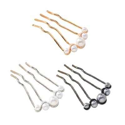 U-förmige französische Haarspange Französische Haargabel Stäbchen 4 Zinken Hochsteckfrisur Dutt Haarspangen für Damen Mädchen Frisur Zubehör