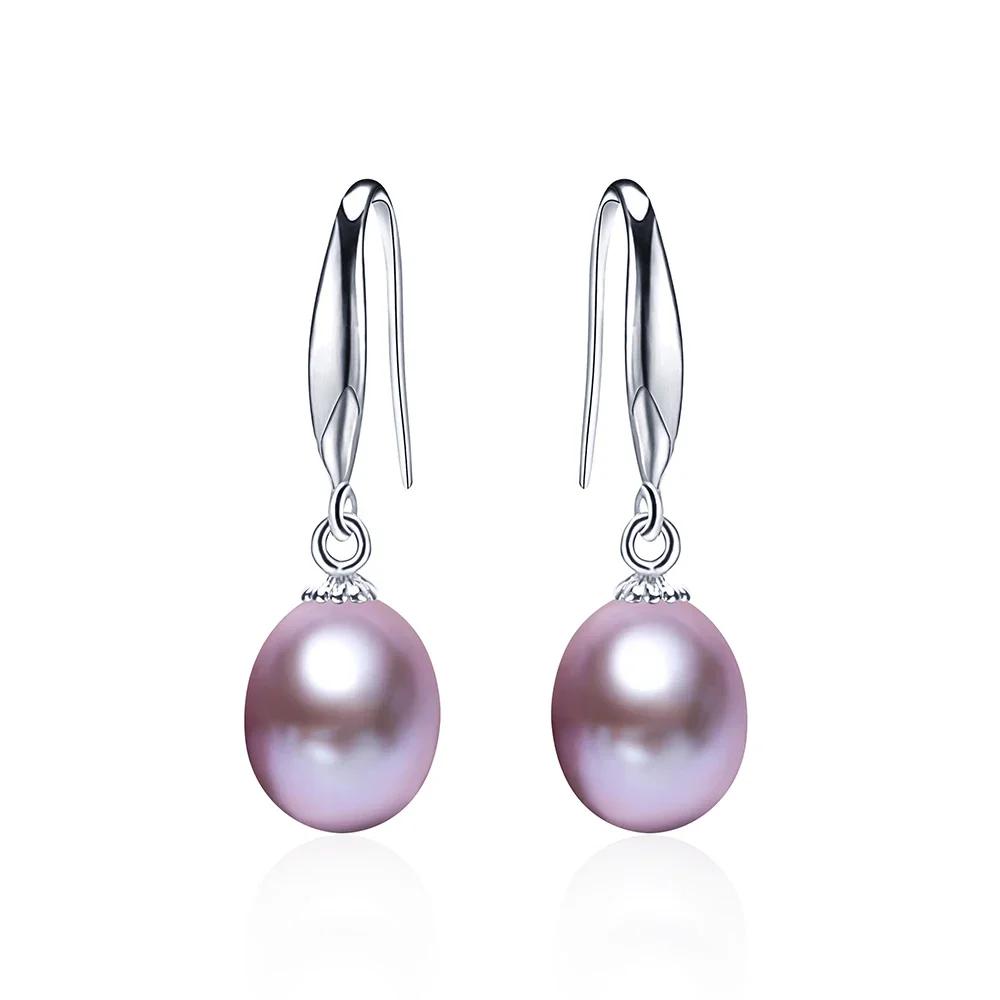 New Arrivals Natural Freshwater Cultured Pearl Drop Earrings for Women 925 Silver Earrings Wedding Jewelry