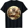 Vintage Cottagecore Aesthetic Raccoon Playing Banjo Racoon T-Shirt