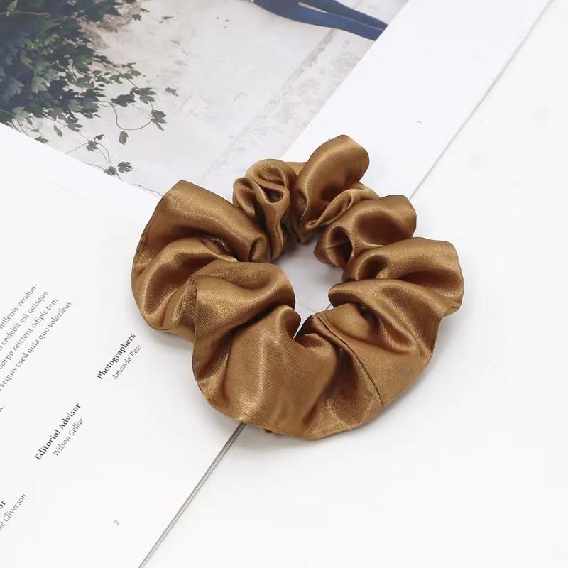 Kadın İpek Scrunchie Elastik El Yapımı Çok Renkli Saç Bandı At Kuyruğu Tutucu Kafa Bandı Saç Aksesuarları